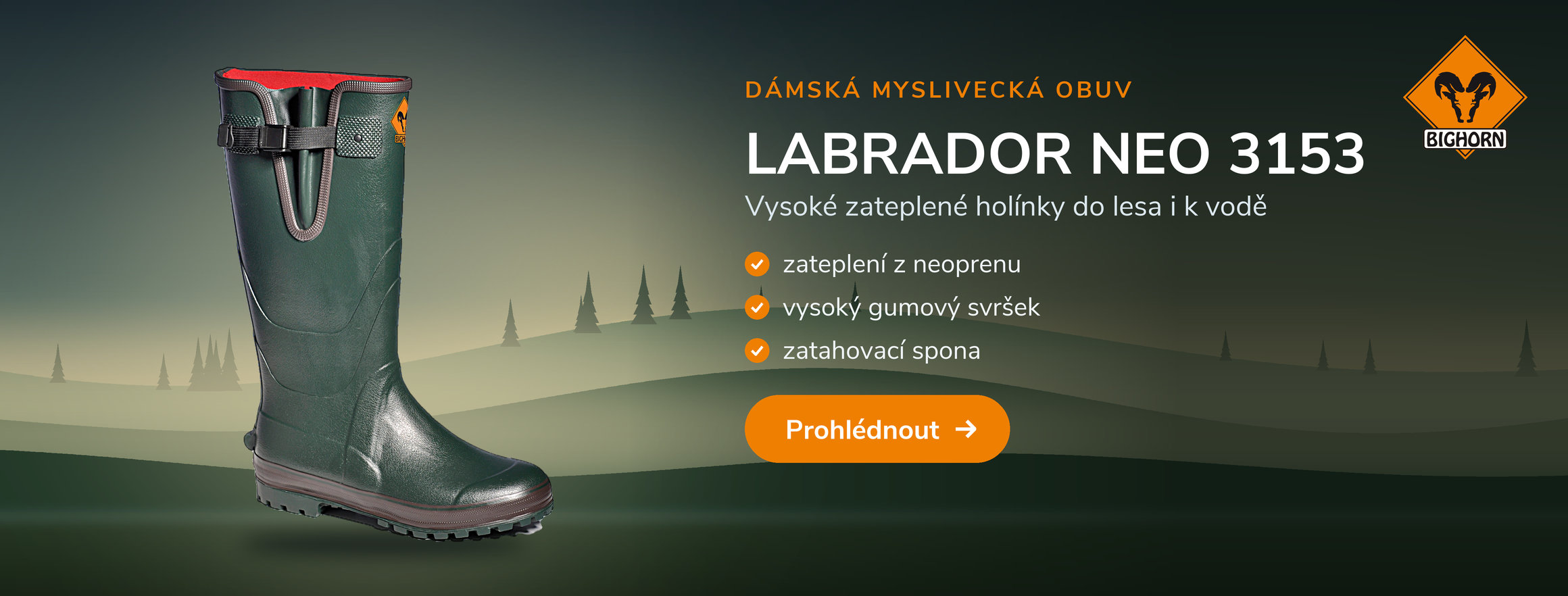 Dámské neoprenové holínky Bighorn LABRADOR NEO 3153